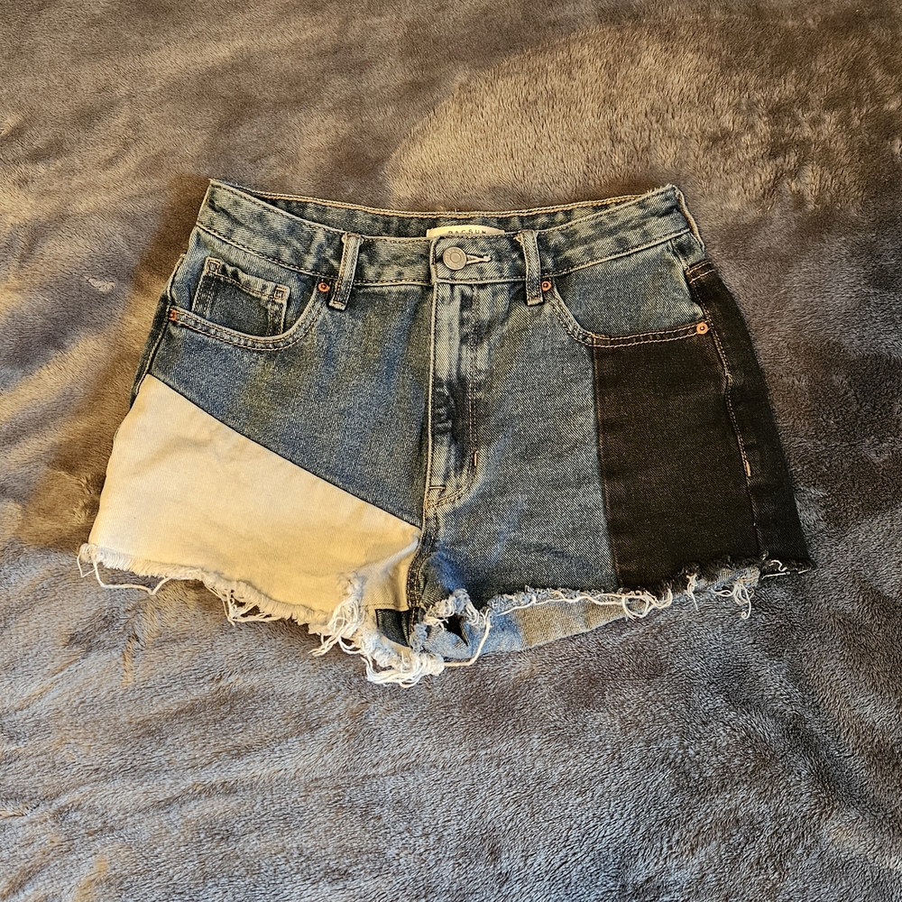 PacSun Tri-Tone Denim Jean Shorts